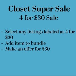 Closet Super Sale Offer